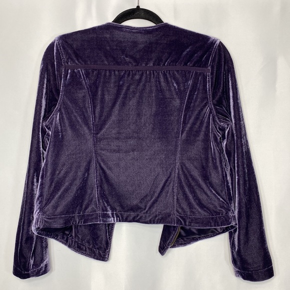 Soft Surroundings Velvet Moto Jacket Size S - Picture 5 of 6